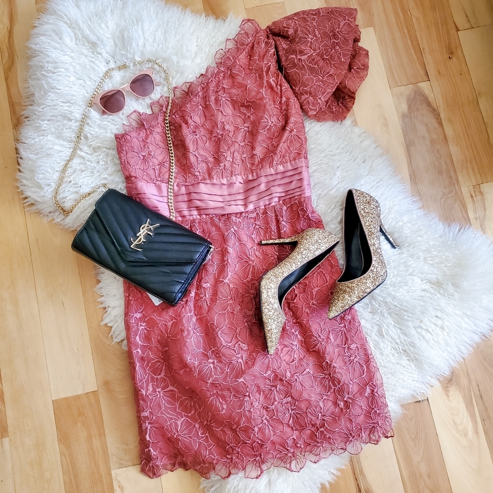 Jessica Simpson one shoulder formal dress